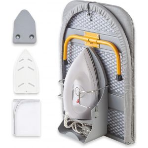 MEVRONISSHOP-Petite planche &agrave; repasser avec support pour fer &agrave; repasser, mini planche &agrave; repasser avec pieds antid&eacute;rapants, planche &agrave; repasser de voyage pliable pour les petits espaces, compacte et pe - Neuf