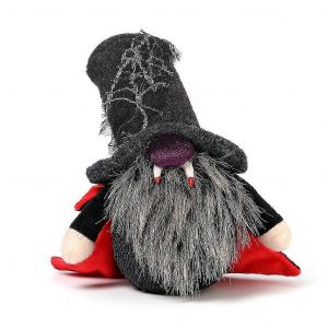 Gnomes en peluche d'Halloween, cape noire, chapeau pour poup&eacute;e, jouets, d&eacute;coration, cadeaux pour enfants, anniversaire, femme au foyer, d&eacute;coration de vacances &agrave; domicile - Neuf