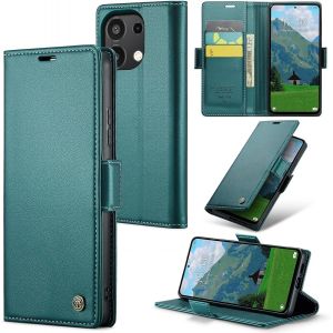 Maa-Coque Pour Xiaomi Redmi Note 13 4g (Pas Pour 5g), Étui Housse En Rfid Protection Pu Cuir Portefeuille Rabat Case Magnétique Stand Antichoc,Étui Case Pour Xiaomi Redmi Note 13 4g, Bleu Vert - Neuf