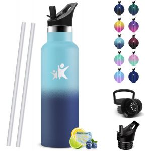 Gourde Isotherme 1l, &Eacute;tanche Sans Bpa, Gourde Isotherme, Double Paroi, Bouteille Isotherme, 18/8 Acier Inoxydable, Gourde Inox, Bouteille D'eau Pour Sport, Randonn&eacute;e, &Eacute;cole, Bureau - Neuf