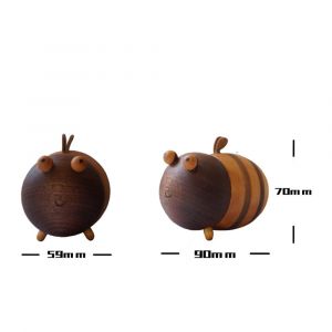 Porte-Cure-Dents Distributeur Abeille Décor Bureau Décor Bohème Cadeaux Pour Femmes Cadeaux D'anniversaire Abeille En Bois Contient 9*7*5,9 Cm (Comprend 100 Cure-Dents) - Neuf