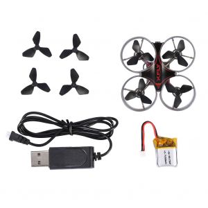 Mini drone RC Quadcopter, mode sans tete, retour par une seule touche, helicoptere RC (rouge 1603) - Neuf