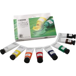 Lot De 8 Tubes De 22 Ml Pour Peinture Sur Toile - Neuf
