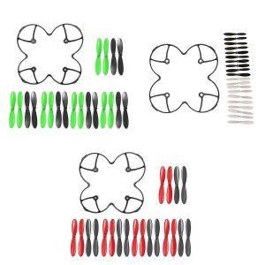 Jeu De 20 Pales D'hélice Avec Hélices Housse De Protection Pour Quadricoptère Hubsan X4 H107 H107c H107d Noir+Blanc-Générique - Neuf