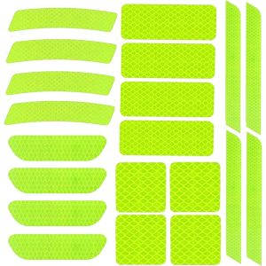 Réflecteur de vélo/autocollants réfléchissants (vert), réflecteur de roue de vélo/autocollants réfléchissants pour voiture, vélo, poussette, casque, moto - Neuf