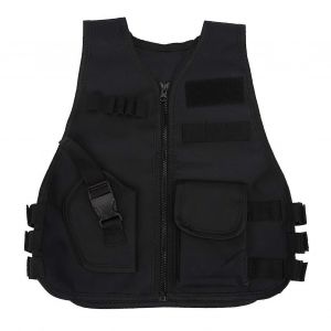 Respirant Enfants Enfants Gilet Gilet De Protection Pour Jeux De Combat De Chasse En Plein Air Noir S - Neuf