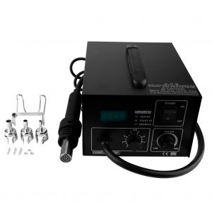 Station de dessoudage numerique a air chaud 600 W et station de retouche CMS (prise britannique 220 V) - Neuf