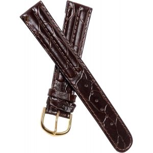 Kal-Bracelet Montre En Cuir Legitima Pour Homme Chronographe 20 Mm 18 Mm Nous 1970 - Bracelet Original Vintage Avec Ventre Central - Strap Bracelet D'horlogerie Antique Traditionnelle - Neuf