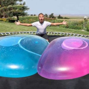 Ballon gonflable à 2 bulles, transparent et résistant aux déchirures, ballon gonflable surdimensionné, ballon d'eau, pour jeux d'extérieur et fêtes d'enfants (130 cm) - Neuf