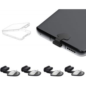 Lot De 4 Capuchons De Protection Usb C - Prise De Charge Pour T&eacute;l&eacute;phone Portable - Protection Anti-Poussi&egrave;re Usb C - Cache Usb C - Bouchon Usb C - Bouchon Usb C - Pour Iphone 16 15[PPJ01282] - Neuf