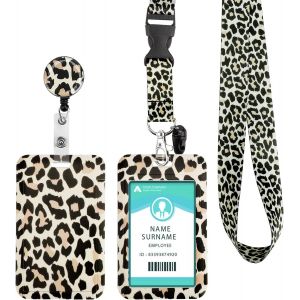 KALANKA-Porte Badge Tour de Cou Porte Clé avec Swivel Lobster Clasp, Porte Badge d'identification avec Cordon Tour de Cou, Pour Clés, Carte d'étudiants, Carte Bus (Speckles) - Neuf