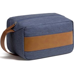 MAA-Trousse de toilette pour homme u2013 Grand kit Dopp pour voyage résistant à l'eau u2013 Trousse de voyage pour articles de toilette et accessoires de toilette légère, bleu, Medium - Neuf