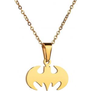 Trahoo-Collier Chauve-Souris Pour Hommes Et Femmes En Acier Inoxydable Léger Anime Gothique Cool Hippie Chauve-Souris Pendentif Collier, Bijoux Cadeau De Noël, Saint-Valentin Et Halloween - Neuf