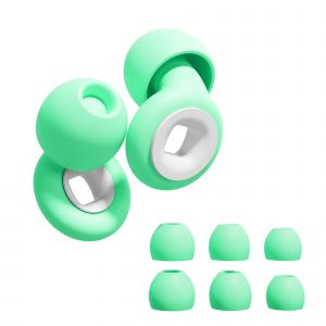 Euty-1 Ensemble De Bouchons D'oreille En Silicone Réutilisables + Couverture Supplémentaire,Parfait Pour,La Natation,Le Sommeil,L'apprentissage,Les Concerts,Les Motocyclistes Et Plus Encore-Green - Neuf