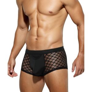 Kalanka-Boxer Transparent Homme Mesh Boxershorts Sous-V&ecirc;tement Shorty Cale&ccedil;on - Neuf
