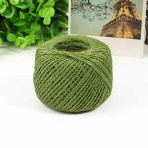 Laine Tricot - Pelote,Rouleau De Ficelle De Jute Naturelle Color&eacute;e,Corde De Toile De Jute,Corde De Chanvre - Military Green - Neuf