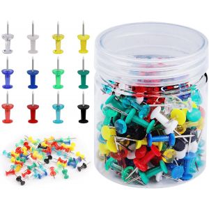 Chenquansarl-Lot De 120 Puna S Colorées De Couleurs Assorties, Pointes En Acier Colorées Pour Tableau D'affichage Pour Photos, Étiquettes, Tableau En Liège, Décorations De Tableau D'affichage, Bureau - Neuf