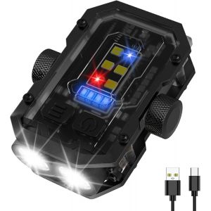 SJZG-Edc Lampe De Poche 300 Lumens, 8 Modes, Lampe Torche Led Rechargeable, Étanche, Aimant Arrière, Décompression Rotative, Pour Éclairage D'Urgence Et Activités De Plein Air - Neuf