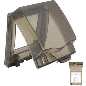 Interrupteur Mural Prise Protection étanche-Boîtier pour Anti-éclaboussures Cover Cache-Prise Fiche Transparente Boîte Contre éclaboussures Prises Extérieures Plastique (Transparent) - Neuf