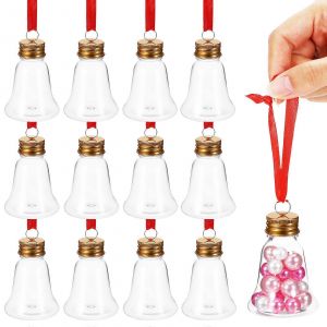 12pcs En Plastique Transparent De No&euml;l De L'alcool Ballon Des Ornements, Cloche En Forme De Gourde De No&euml;l, Les D&eacute;corations De L'arbre, L&eacute;ger Accrochage Babioles Pour L'int&eacute;rieur De F&ecirc;te De Vacances - Neuf
