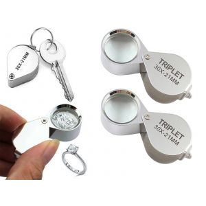 Lot De 2 Loupes De Pr&eacute;cision 30x Pour Bijoux, Pi&egrave;ces De Monnaie, Pierres Pr&eacute;cieuses Et Petits Caract&egrave;res - Neuf