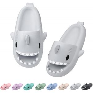 Kalanka-Shark Cloud Slippers Pantoufles De Douche Claquettes Requin Femme Homme Antiderapant Soft Chaussons Ergonomique Pillow Slides Été Chaussures De Piscine Plage Sandales - Neuf