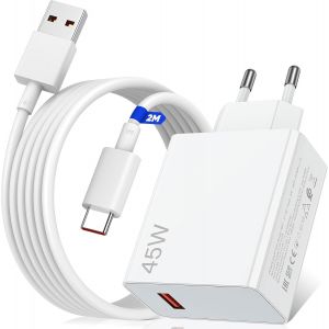 Kalanka-45w Chargeur Rapide Usb Pour Redmi Note 14 Pro 14 13 12 Poco X7,Chargeur Turbo Avec 6a C&acirc;ble Usb C 2m Pour Xiaomi Pad 7 6 11 Lite Redmi Pad Se Pro Redmi 14c 13c 12c Redmi 12 Redmi A3 Poco C75 - Neuf