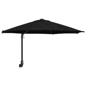 Parasol De Jardin Moderne Inclinable Design Simple Terrasse 248 X 248 X 148 Cm En Polyester Noir Helloshop26 02_0058632 - Neuf