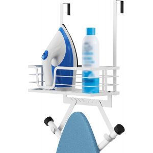 MEVRONISSHOP-Support de planche &agrave; repasser pour porte p&agrave; repasser pieds en Y et en T, support de planche &agrave; repasser blanc, HIR501A-WH - Neuf