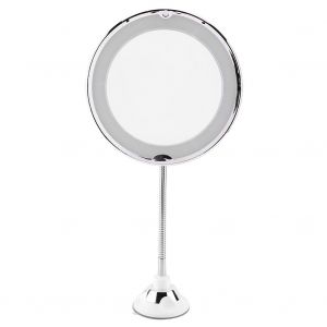 HJLIAN Miroir de maquillage grossissant x5 a LED, miroir de voyage reglable - Neuf