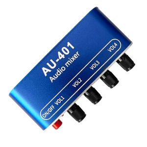 DC 5V-12V AU-401 Mixeur Audio St&eacute;r&eacute;o 4 Entr&eacute;es 1 Sortie Individuellement - Neuf