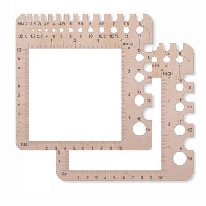 Aiguille &Agrave; Tricoter Jauge R&egrave;gle Crochets Jauge Filatures Carte De Contr&ocirc;le Fil Wrap Guide Planche Tricot - Neuf