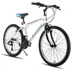 V&eacute;lo Vtt 26 Pouces 21 Vitesse Hiland Acier Hi-Ten Homme Femme Sport Blanc - Neuf