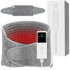 Coussin Chauffant Electrique, 125 x 30cm Ceinture Chauffante Lombaire avec 9 Niveaux de Chaleur et Arr&ecirc;t Automatique, Chauffage Rapide Coussin Chauffant Dos Pour Dos Cervicales Abdomen - Neuf