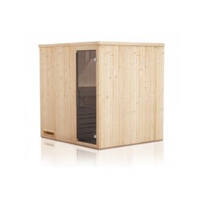 Sauna finlandais MAFANA 3 places 194x175 x H.199 cm-Beige-Beige-175.00 -- - Neuf