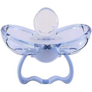 Sucette Pour B&eacute;b&eacute;, S&eacute;curit&eacute; Pour Nouveau-N&eacute;, Type De Pouce En Silicone, Fermeture Automatique, Anti-Poussi&egrave;re, Sucette Pour Nourrisson, T&ecirc;te Plate, Bleu - Neuf