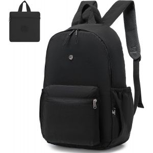 KALANKA-Sac Cabine Avion 40x30x20, Pliable Léger Bagage Cabine 40x30x20 Wizzair Sac de Voyage Sac Cabine Valise Cabine Sac à dos scolaire Sac à dos collège Sac à dos loisir Hommes Femmes, Noir - Neuf
