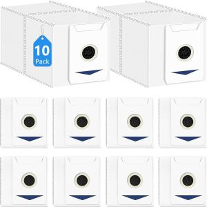 KAL-10 Pièces Sac À Poussière Compatible Avec Ecovacs Deebot T30 Omni/T30 Pro Omni Aspirateur, 3L Grande Capacité4-Couches Filtré Antibactérien Sacs D'Aspirateur - Neuf