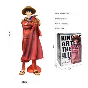Figurine One Piece Pop39457-A De 25 Cm, Figurine Luffy, Cape Rouge Et Noire, En Pvc, Collection, Jouets, Cadeaux, Kits De Garage - Neuf