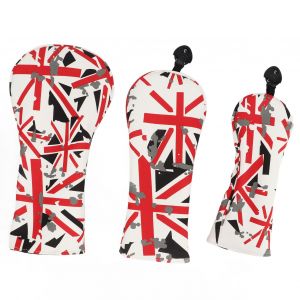 Lot De 3 Couvre-Tetes De Golf En Tissu Oxford, Motif Drapeau Britannique, Pour Les Amateurs De Golf - Neuf