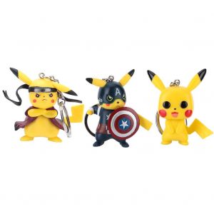 Lot De 3 Porte-Cles En Plastique Delicat Avec Personnages De Dessins Animes, Jolis Ornements Pour Sac Et Voiture - Neuf