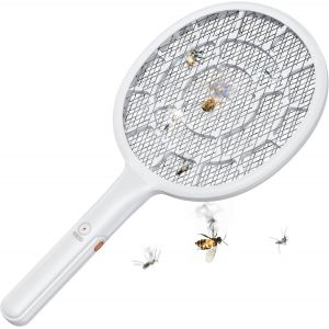 KALANKA-Raquette Electrique Insectes, Raquette Moustique Electrique, Tapette a Mouche | Gold Zone Voltage, Maille 3 mm Ultra-Dense, Poids Pomme, AA (Non incluses), intérieur/extérieur, Embouts Swat P - Neuf