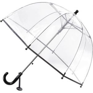 Parapluie Transparent Pour Enfants - Anti-Vent - 8 Vraies Baleines En Fibre - Poignée Incurvée - Ouverture Automatique Et Fibre De Verre,Parapluie Enfant Garçon Fille-Petits Garçons Filles - Neuf