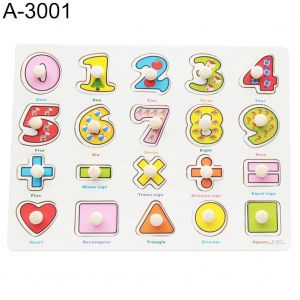 Dessin Anim&eacute; En Bois Animal Fruits Puzzle Saisir Planche Enfants &Eacute;ducation Pr&eacute;coce Toys_A-3017 - Neuf