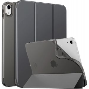 Case For Ipad (A16) 11th Gen 11 Inch 2025, Ipad 10th Gen 10.9 Inch 2022, Case With Soft Tpu Back Cover Flip With Semi-Transparent Stand Auto Wake/Sleep Protector, Space Gray - Neuf