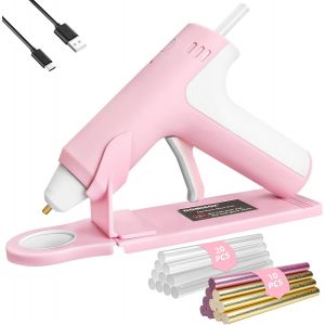 Pistolet À Colle Chaude Sans Fil 4V Avec 30 Bâtons De Colle, 25S De Préchauffage Rapide, Batterie Rechargeable 2000Mah Type-C, Arrêt Intelligent, Pour L'Art, Bricolage, Réparation,[MAT790251] - Neuf