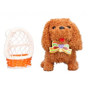 Peluche Realiste En Fourrure Douce Et Douillette Pour Chiot, Chien Qui Marche Et Remue La Queue Et Aboie, Ideal Comme Cadeau De Noel - Neuf