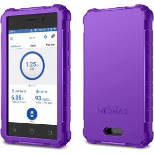 Silicone &Eacute;tui pour Omnipod Dash,L&eacute;ger Coque Anti-d&eacute;rapante Housse de Protection Compatible avec Omnipod Dash PDM (Personal Diabetes Manager),(Pourpre) - Neuf