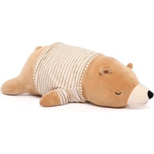 Grand ours polaire en peluche de 71 cm, oreiller en peluche doux pour enfants, gar&ccedil;ons et filles, marron - Neuf