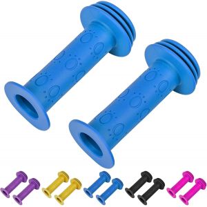 Kal-Poign&eacute;es De Guidon De V&eacute;lo U2013 Antid&eacute;rapantes Et Universelles Pour Gar&ccedil;ons Et Filles, Motif Empreintes De Pattes Et Couleurs Unies, Pour V&eacute;lo, Vtt, Trottinette - Neuf